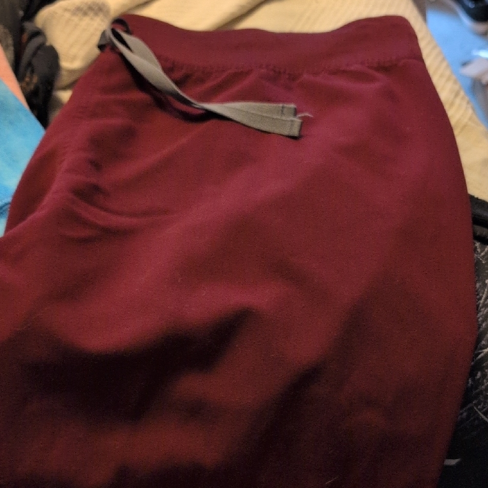 Figs Maroon Technical Collection Jogger  Pants